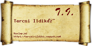 Tercsi Ildikó névjegykártya