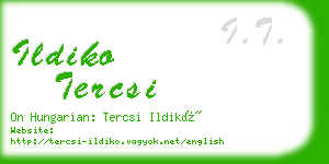 ildiko tercsi business card